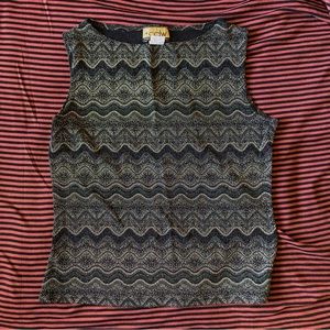 Creative Design Works Vintage 90’s Glitter Sparkle Tank Top